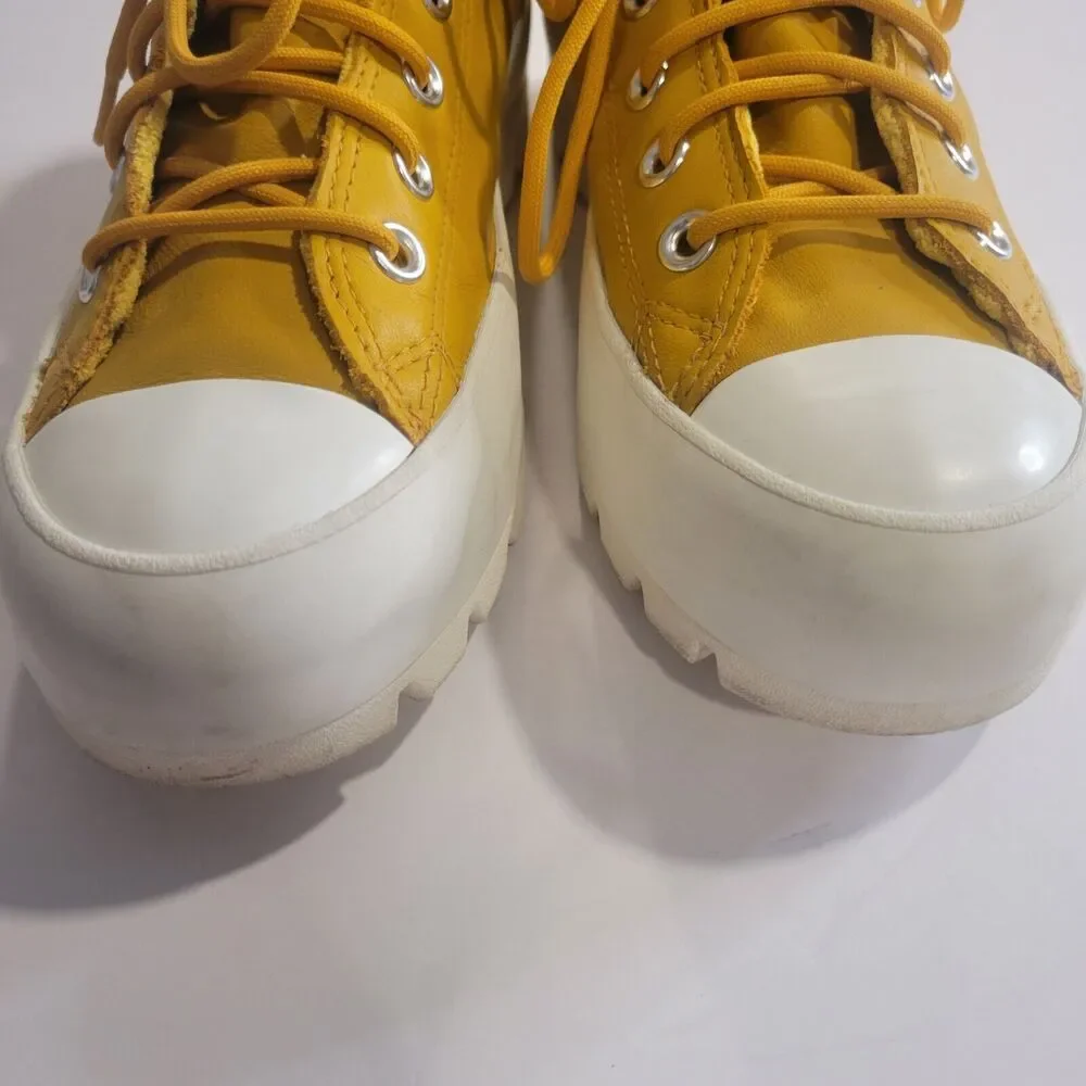 Converse Chuck Taylor All Star Lugged leather High Gold Dart sz 8. Yellow... - Picture 7 of 12